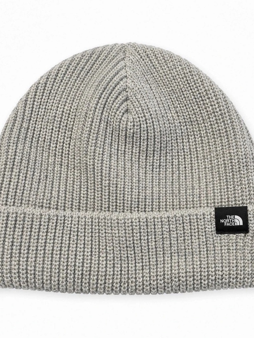 The North Face Logo Box Cuffed Beanie Gray